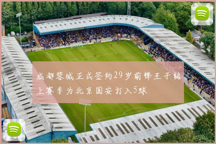 成都蓉城正式签约29岁前锋王子铭上赛季为北京国安打入5球